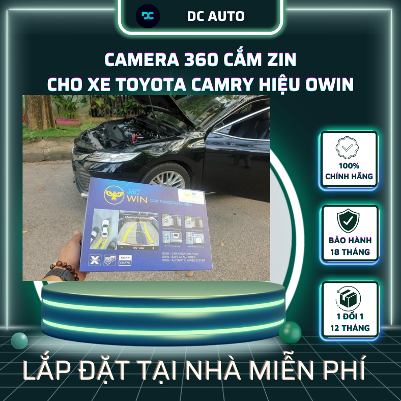 Camera 360 Cho Xe Toyota Camry | Cắm Jack Zin 100%