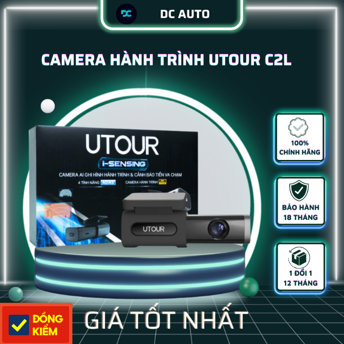 Camera Hành trình UTOUR C2L | QUAY SIÊU NÉT 4K | BH 18 THÁNG