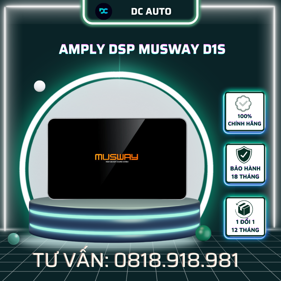 Amply DSP Musway D1S dành cho xe ô tô chất lượng cao